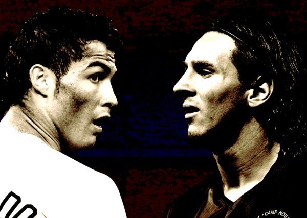 Cristiano Ronaldo i Leo Messi; ilustracija: Lionelmessiwallpapers.net