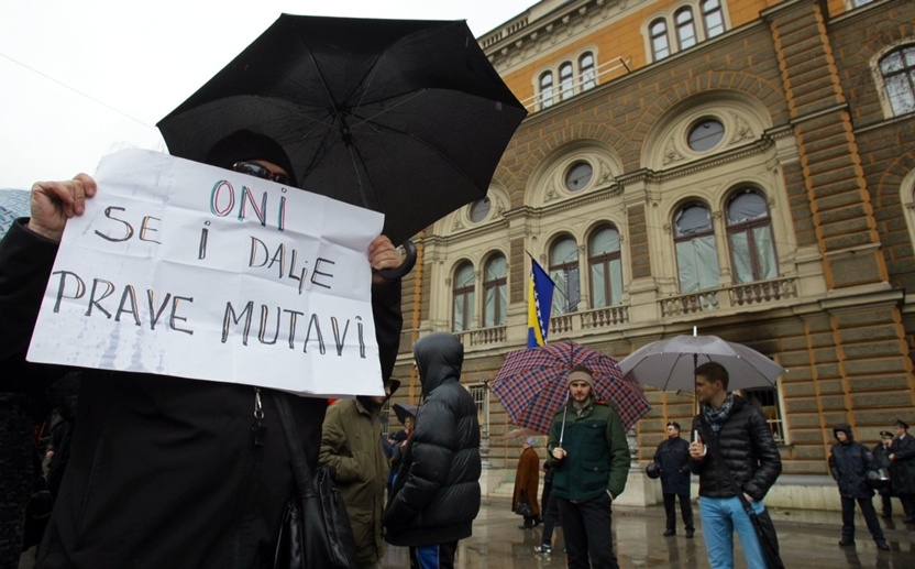 protesti ispred Predsjedništva, 14. februar/Foto: Anadolija