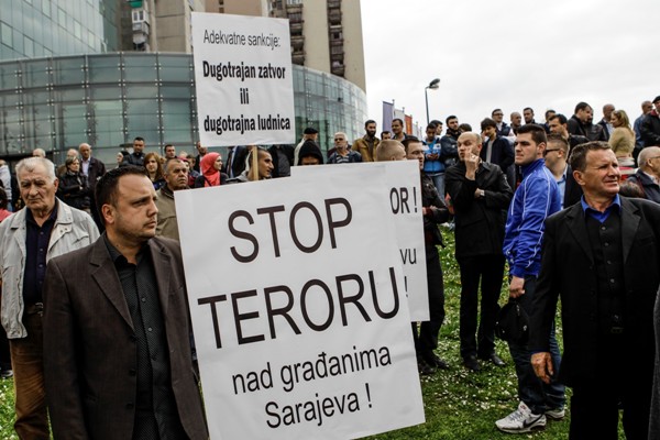 protesti u Nedžarićima/Foto: AA