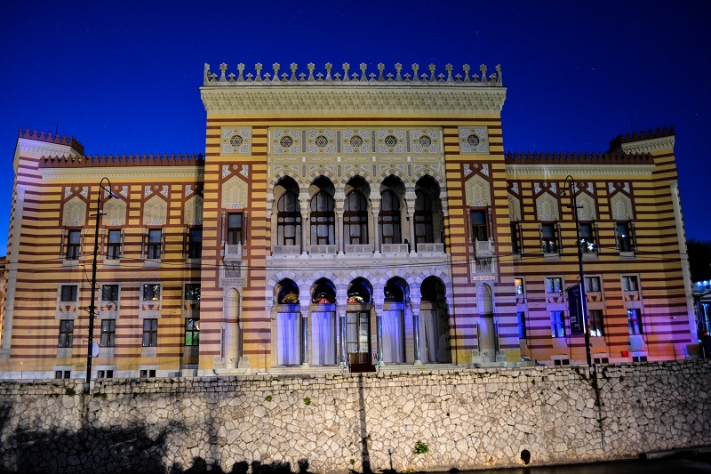 3D mapping projekcija na zgradi Vijećnice