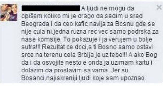 Sedim u sred Beograda i ceo kafić navija za Bosnu!