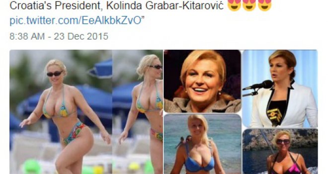 Kakav blam: Šta to Kolinda Grabar Kitarović  radi na plaži u oskudnom bikiniju?