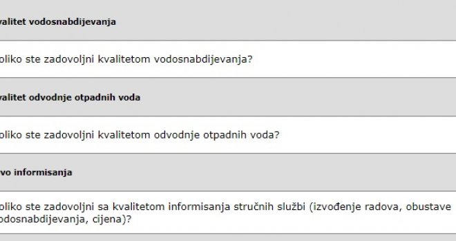 Usred danonoćnih redukcija i sramote s vodom, pogledajte kako izgleda anketa 'Vodovoda'!