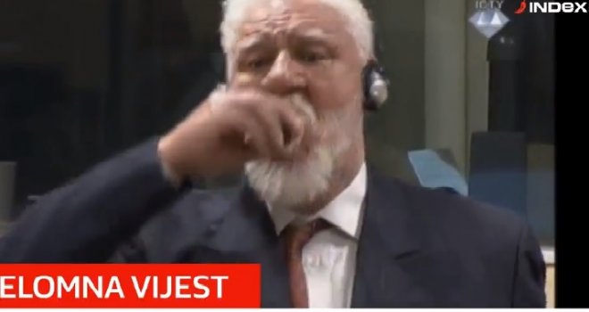 Šta li je u toj čašici?! Pogledajte trenutak kad je Slobodan Praljak popio otrov!