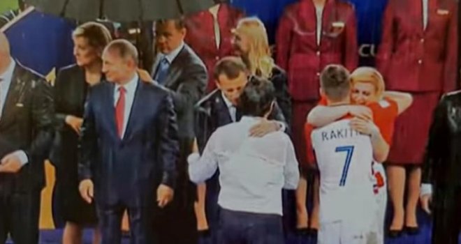 Ruska služba objasnila zašto je Putin imao kišobran na ceremoniji SP-a, dok su Grabar Kitarović i Macron pokisli do gole kože!