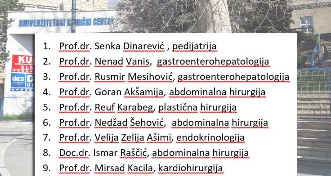 Kompletan spisak ljekara koji su napustili KCUS u posljednja 32 mjeseca: Po jedan doktor odlazio je svaki deveti dan!