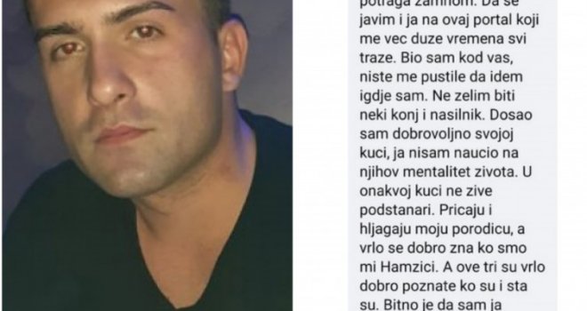 Konačno se oglasio Elvedin Hamzić kojeg su otele djevojke: Izvukao sam živu glavu...