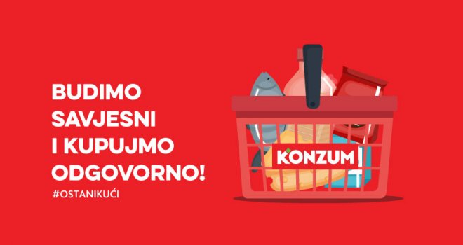 KONZUM uveo novu uslugu u cilju što sigurnije kupovine: Naručite i preuzmite, a stiže i na kućna vrata