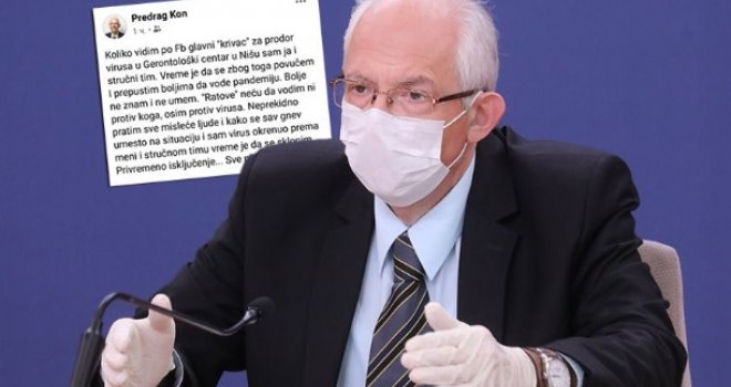 Vodeći srbijanski epidemiolog Predrag Kon se povlači: Prepuštam drugima da vode pandemiju