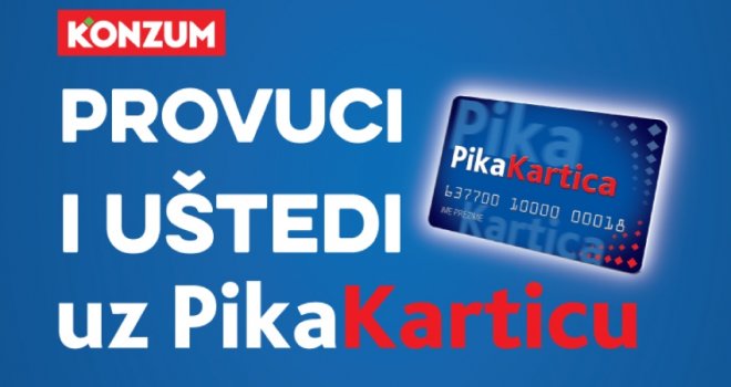 Od sada u KONZUM-u sa PikaKarticom cijene niže i do 40%: Svakog mjeseca dodatne uštede za novu grupu proizvoda