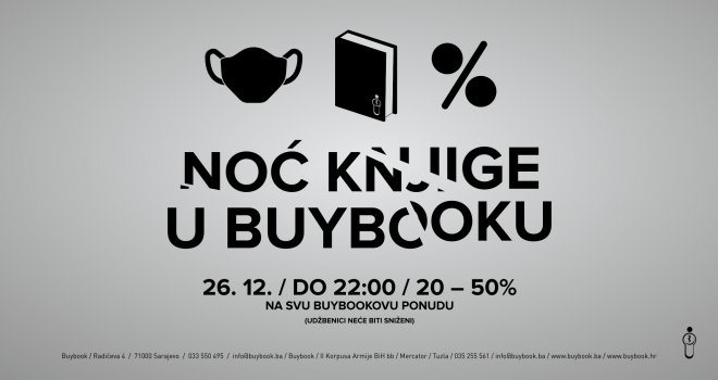 U subotu Noć knjige u sarajevskom i tuzlanskom Buybooku