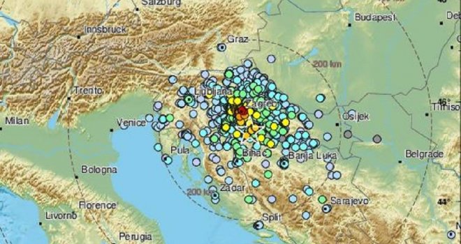 Novi jak zemljotres kod Zagreba, osjetio se i u BiH: 'Treslo se 15-20 sekundi, probudilo me...'