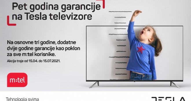 M:tel vam poklanja dodatne dvije godine: Pola decenije garancije na sve Tesla televizore