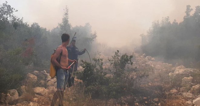 Ugašen požar u Neumu, vatrogasci iz predostrožnosti obilaze požarište