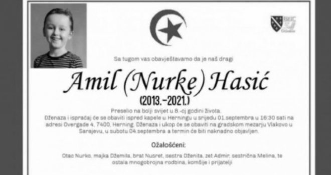 Tužno i bolno: Preminuo 8-godišnji dječak Amil Hasić