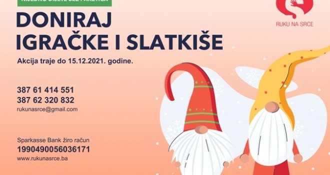 Humanitarno udruženje 'Ruku na srce' ponovo pokreće akciju 'Nijedno dijete bez paketića 2021'