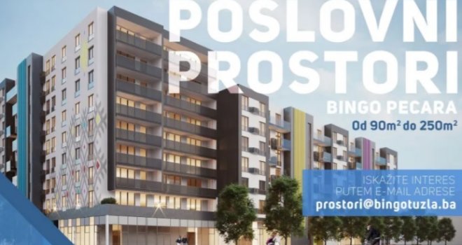 Nova Bingova investicija: Iznajmljuju se prostori u super modernom stambeno–poslovnom objektu