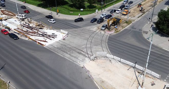 Zbog rekonstrukcije tramvajske pruge zatvara se još jedna velika raskrsnica u Sarajevu