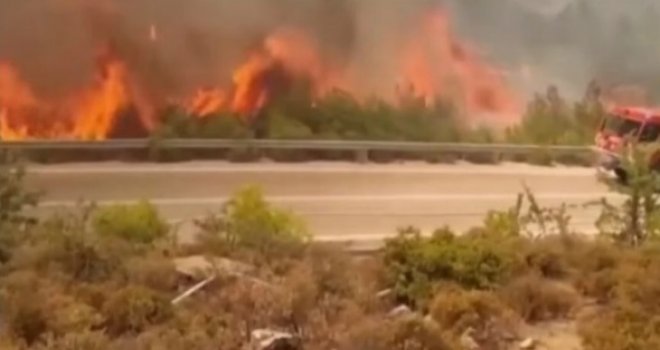 Požar na Bjelašnici eskalirao i silazi u šumu, traži se intervencija helikoptera OSBiH