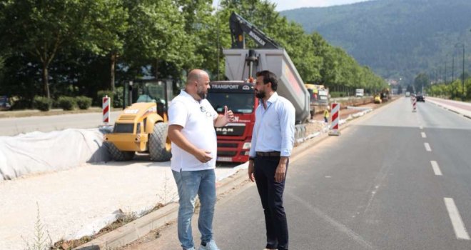 Šteta i Muzur obišli radove na tramvajskoj pruzi do Hrasnice