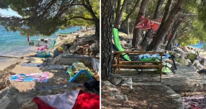 'Počeli su i stabla rezervirati': Turisti u Hrvatskoj na sve strane zauzimaju pozicije na plaži... Čitateljica poslala fotografije